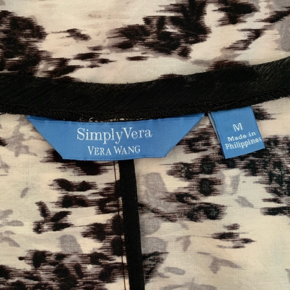 EUC Simply Vera Vera Wang Midi Length Sleeveless Watercolor Dress (Size Medium) - Picture 5 of 7